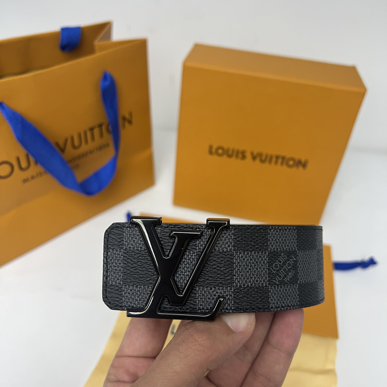 Lv Initiales 95cm 125cm Damier Black Belt (6) - www.newkick.vip