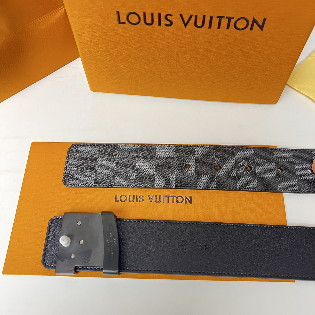 Lv Initiales 95cm 125cm Damier Black Belt (7) - www.newkick.vip