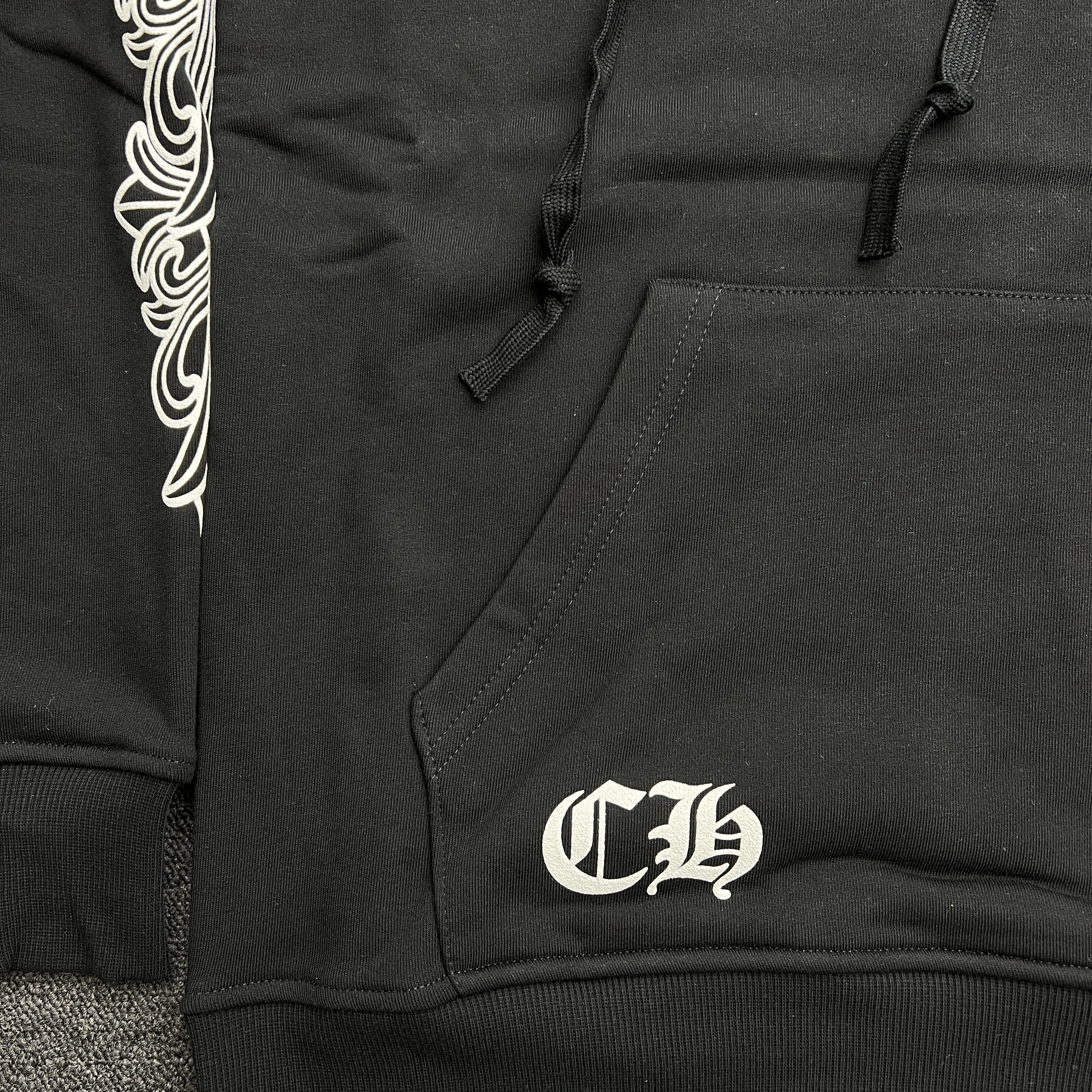 Chrome Hearts Horse Shoe Floral Hoodie Black (14) - www.newkick.vip