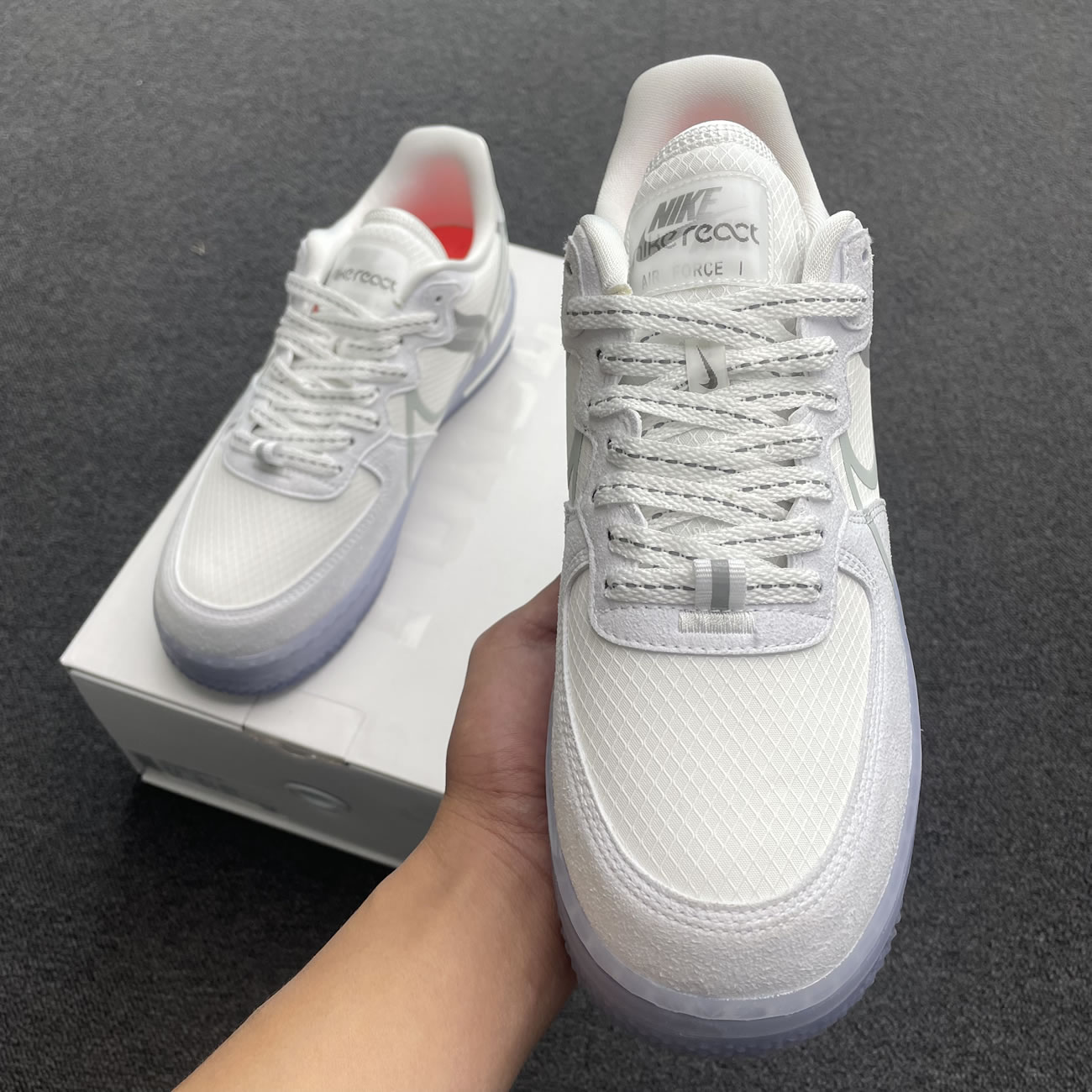 Nike Air Force 1 React White Light Bone Cq8879 100 (10) - www.newkick.vip