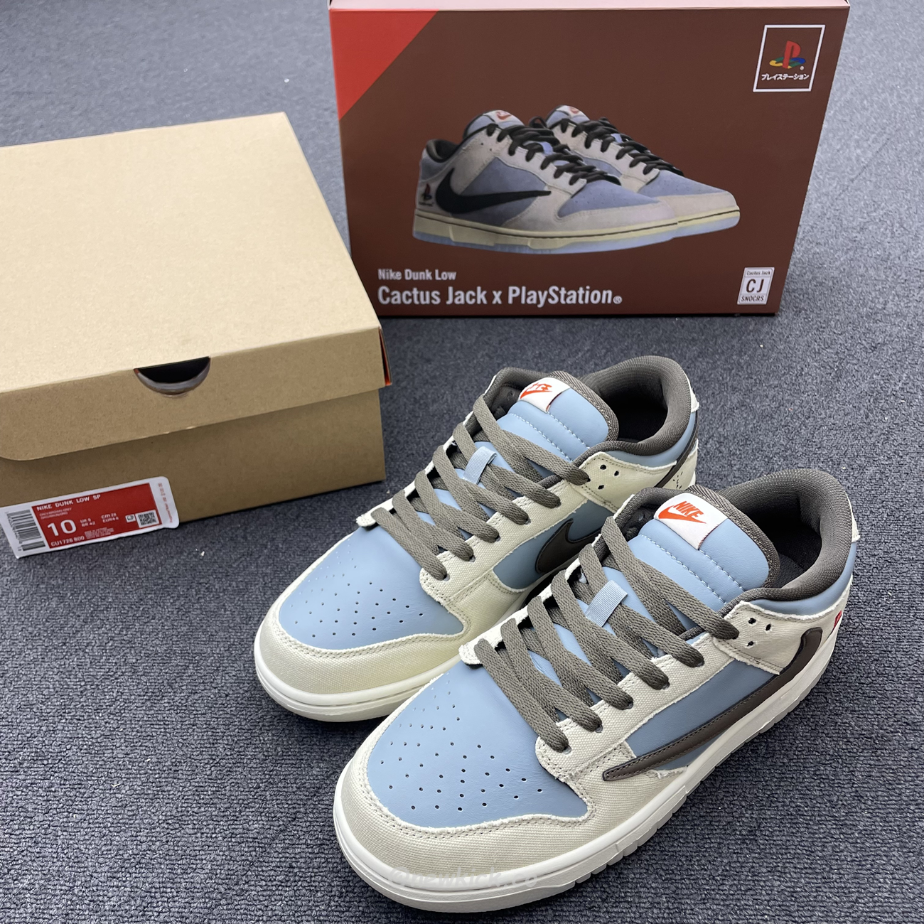 Nike Dunk Low Sp Travis Scott Brown Grey Cu1726 800 (5) - www.newkick.vip