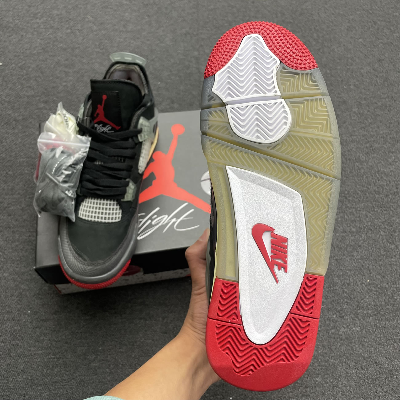 Off White X Air Jordan 4 Bred Black Red Release Date Cv9388 001 (2) - www.newkick.vip