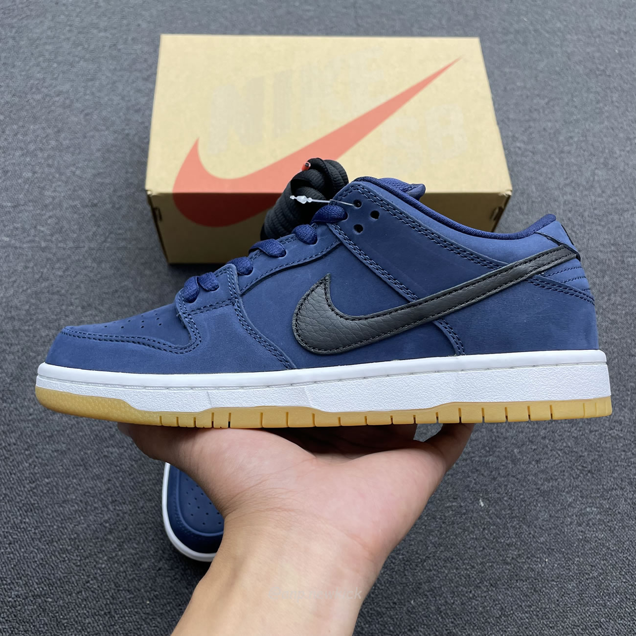 Nike Sb Dunk Low Navy Black Gum Cw7463 401 (3) - www.newkick.vip