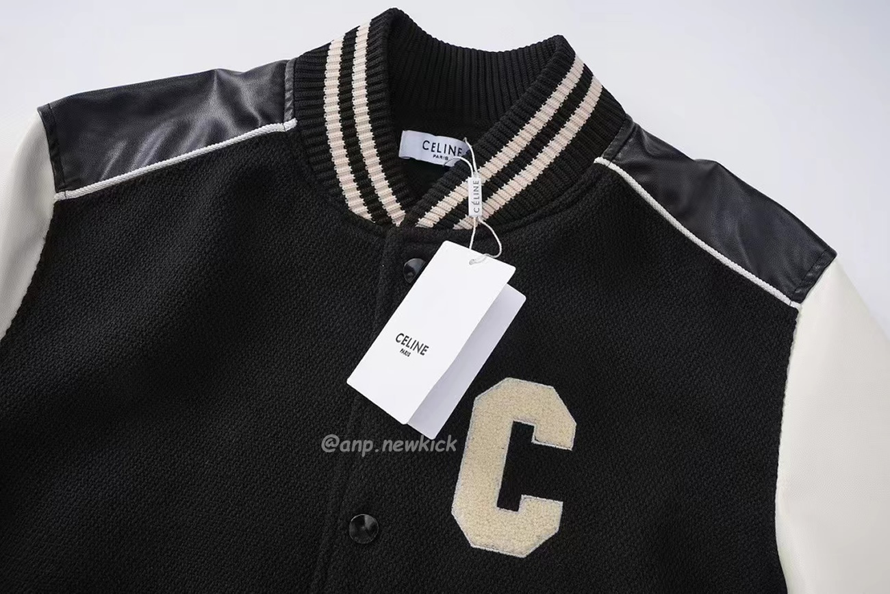 Celine Oversized Wool Teddy Jacket Black (8) - www.newkick.vip