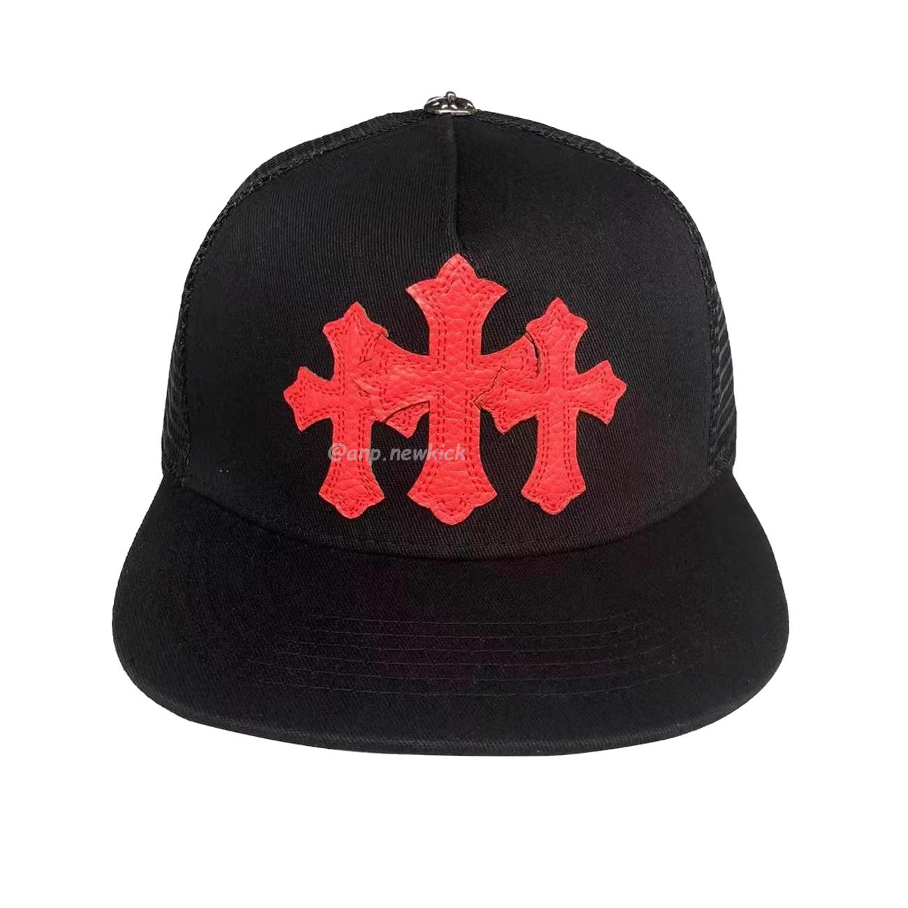 Chrome Hearts Tri Cross Black White Red Trucker Hat (3) - www.newkick.vip Chrome Hearts Tri Cross Black White Red Trucker Hat (3) - www.newkick.vip