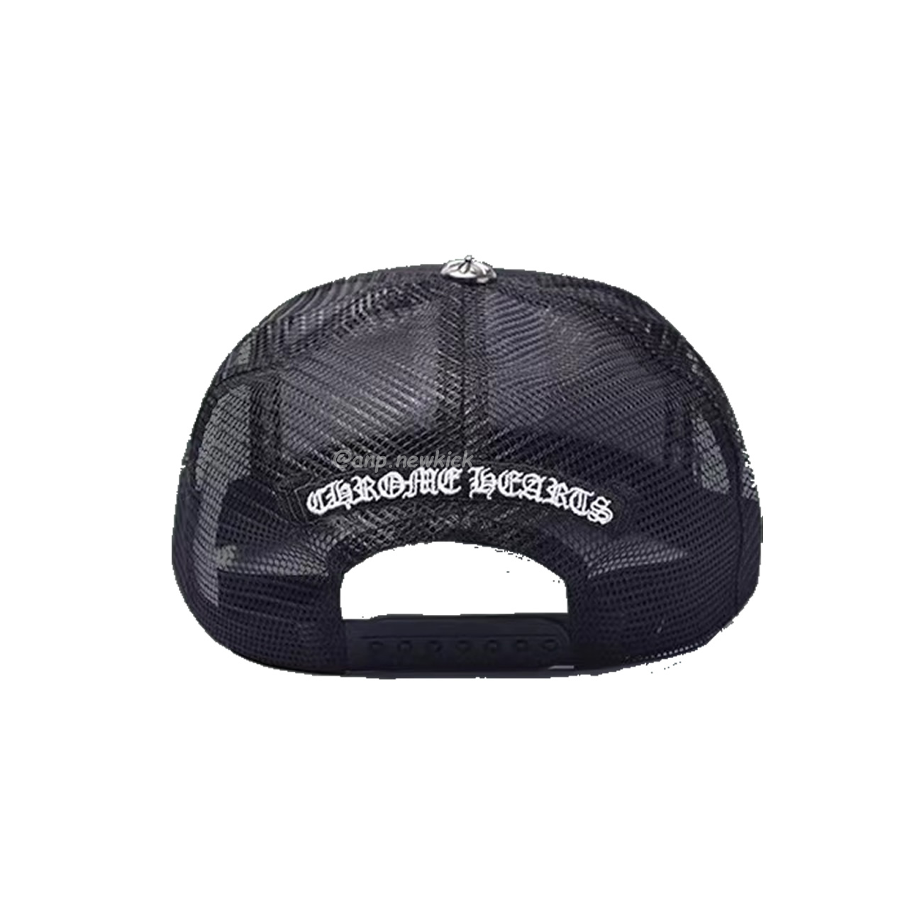 Chrome Hearts Tri Cross Black White Red Trucker Hat (6) - www.newkick.vip