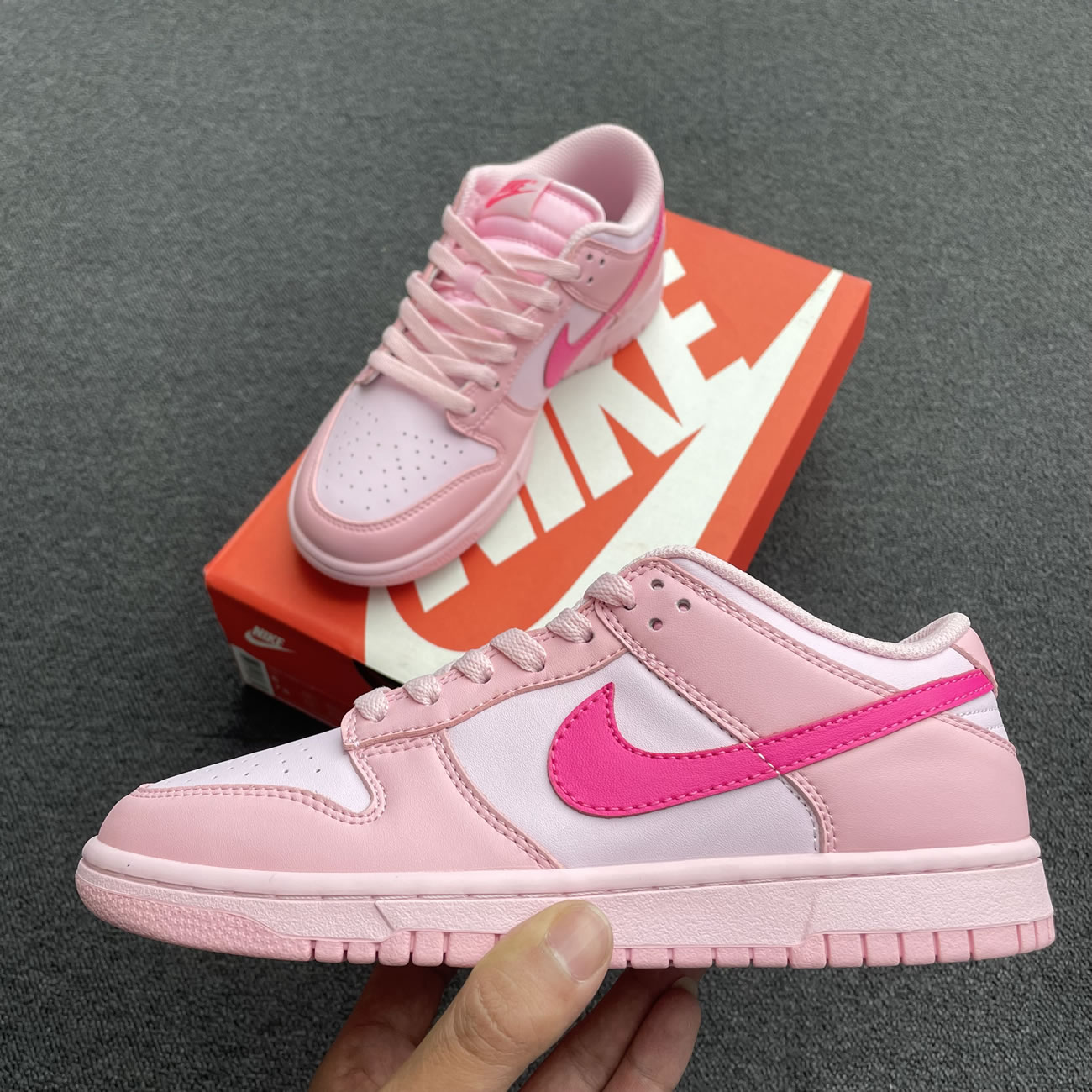 Nike Dunk Low Triple Pink Gs Dh9765 600 (3) - www.newkick.vip