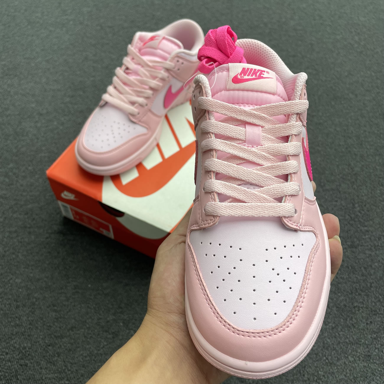 Nike Dunk Low Triple Pink Gs Dh9765 600 (4) - www.newkick.vip