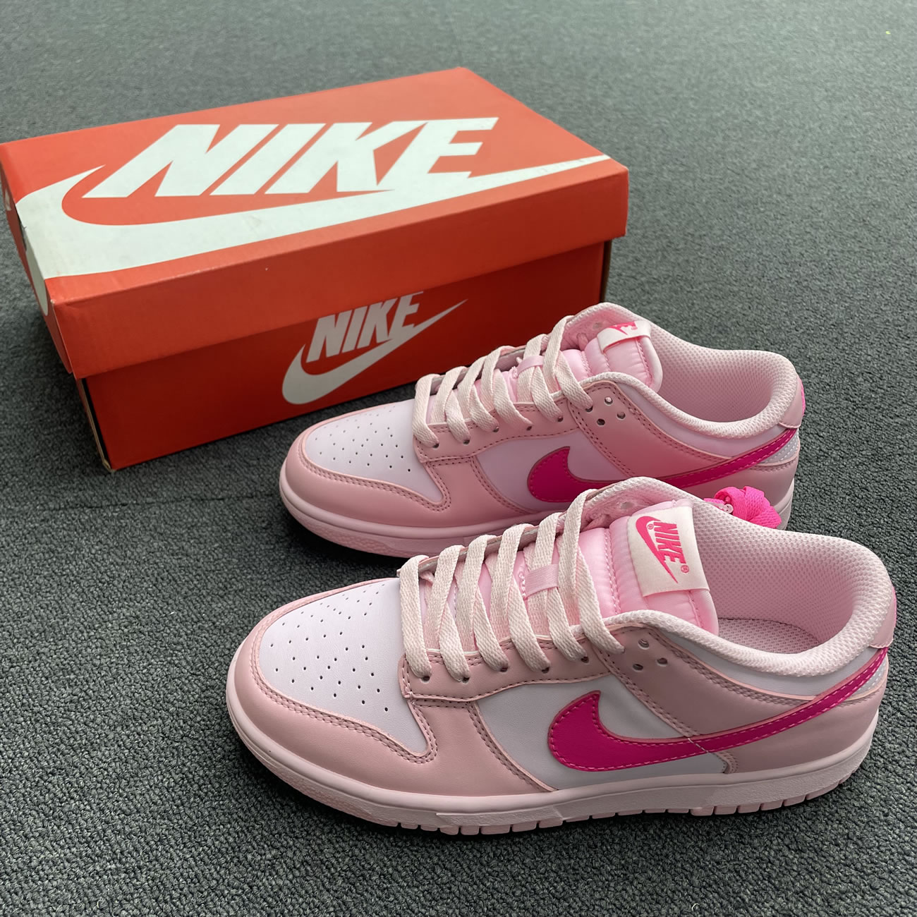 Nike Dunk Low Triple Pink Gs Dh9765 600 (7) - www.newkick.vip