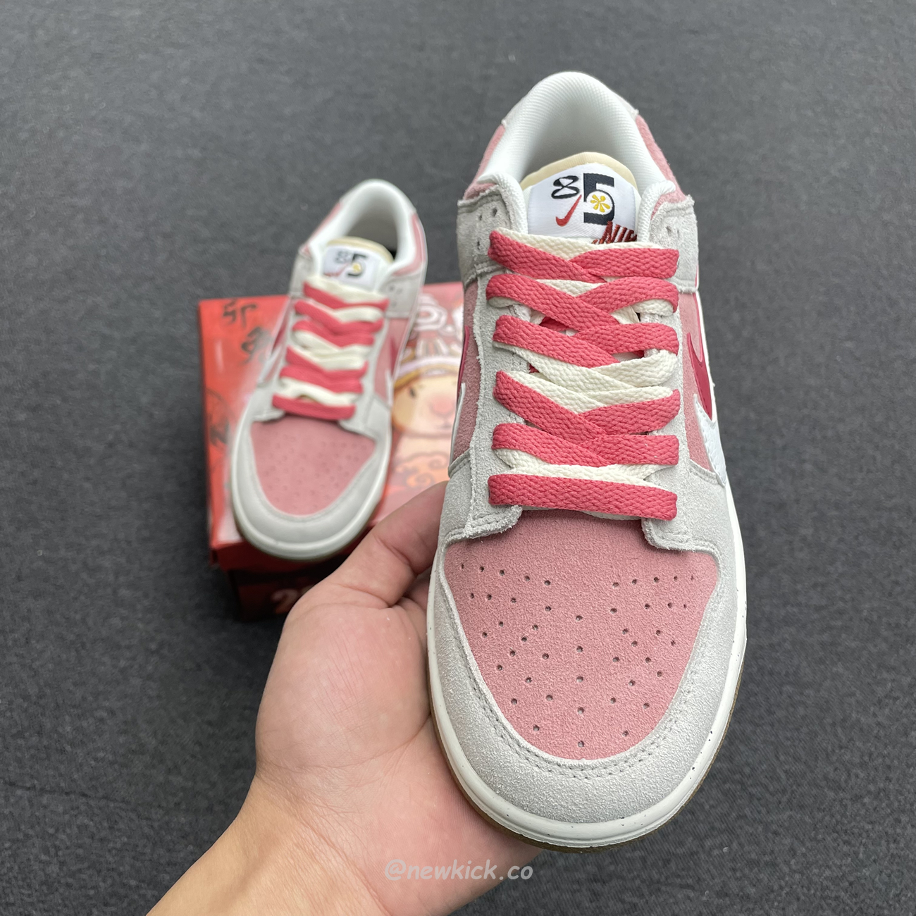 Nike Sb Dunk Low Se 85 Double Swoosh Grey Pink Rabbit Do9457 117 (10) - www.newkick.vip