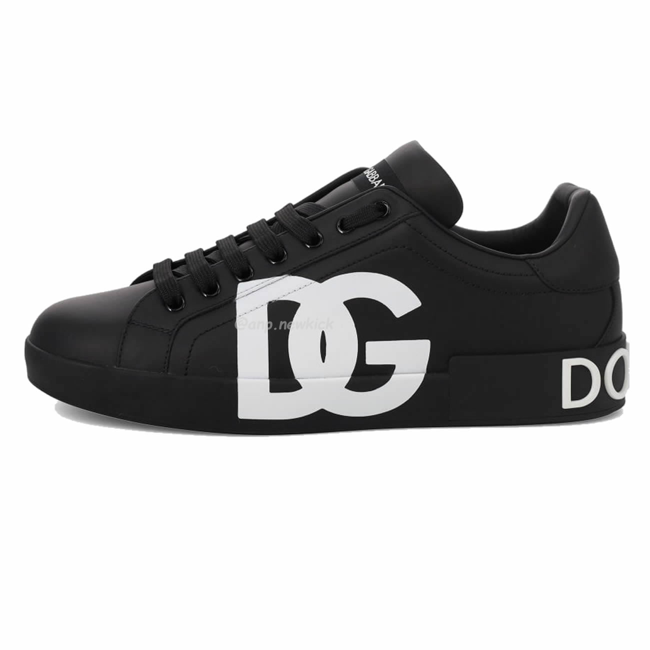 Dolce Gabbana Dg Logo Print Portofino Napa Calf Leather Sneakers (15) - www.newkick.vip