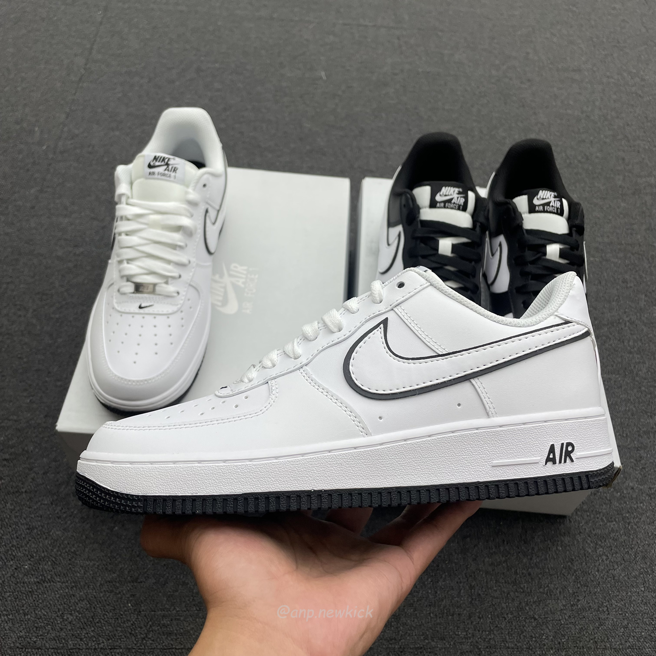 Nike Air Force 1 07 Low White Black Outline Swoosh White Swoosh Panda Dv0788 103 Dv0788 001 (9) - www.newkick.vip