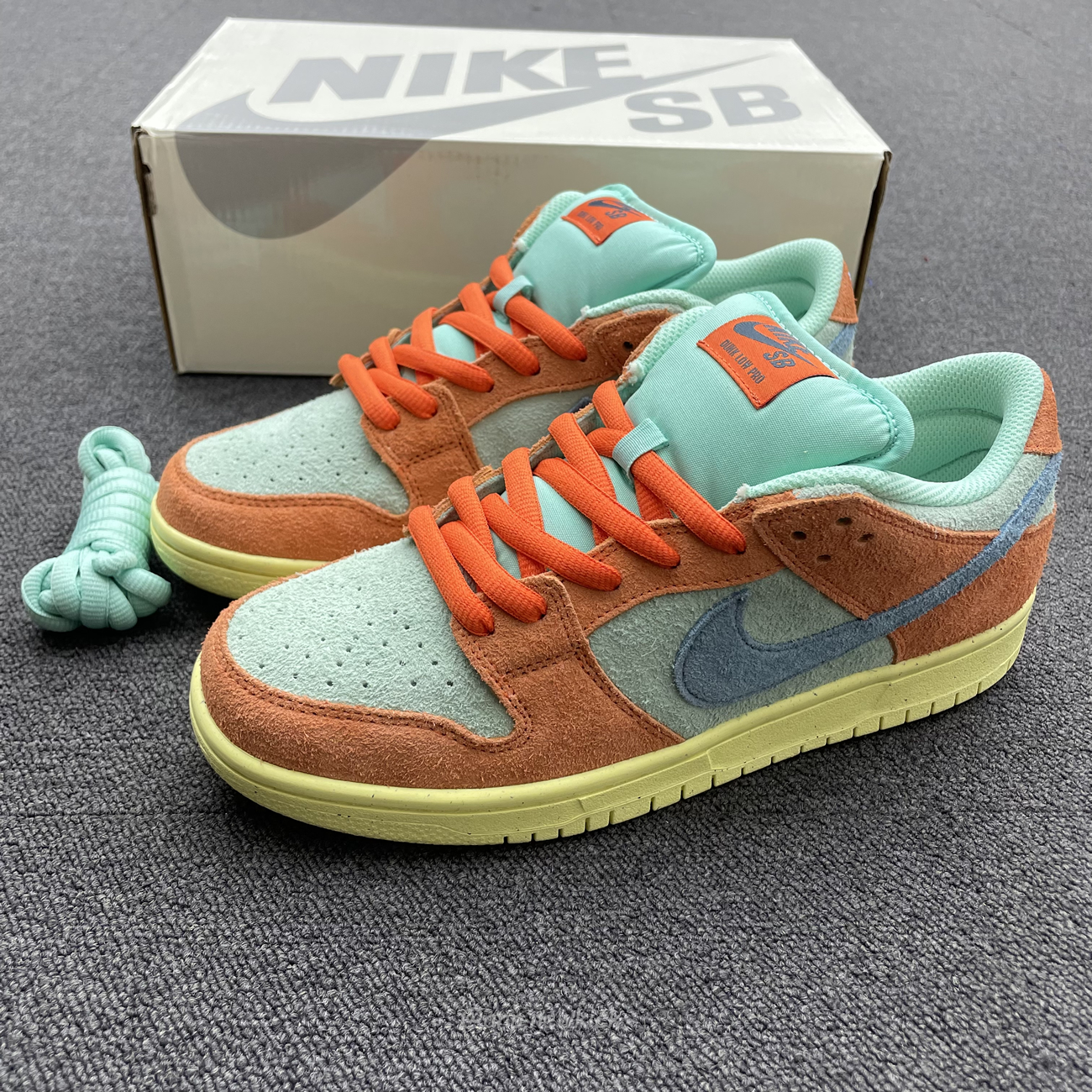 Nike Sb Dunk Low Orange Emerald Rise Dv5429 800 (7) - www.newkick.vip
