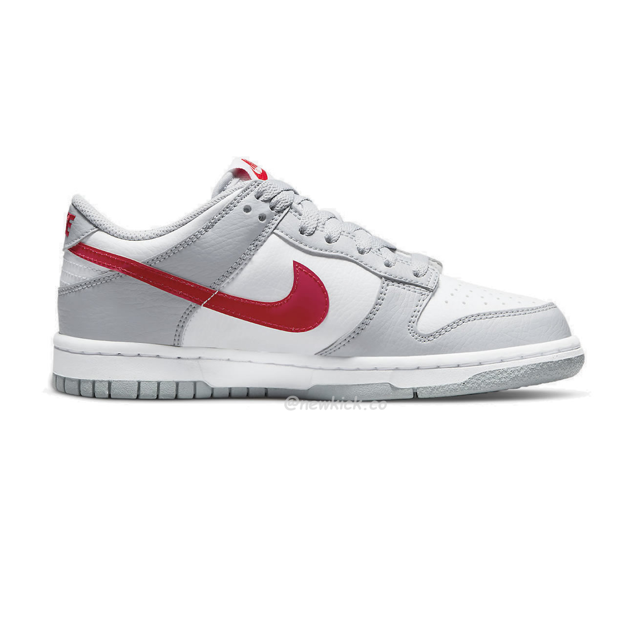 Nike Dunk Low White Wolf Grey University Red Gs Dv7149 001 (3) - www.newkick.vip