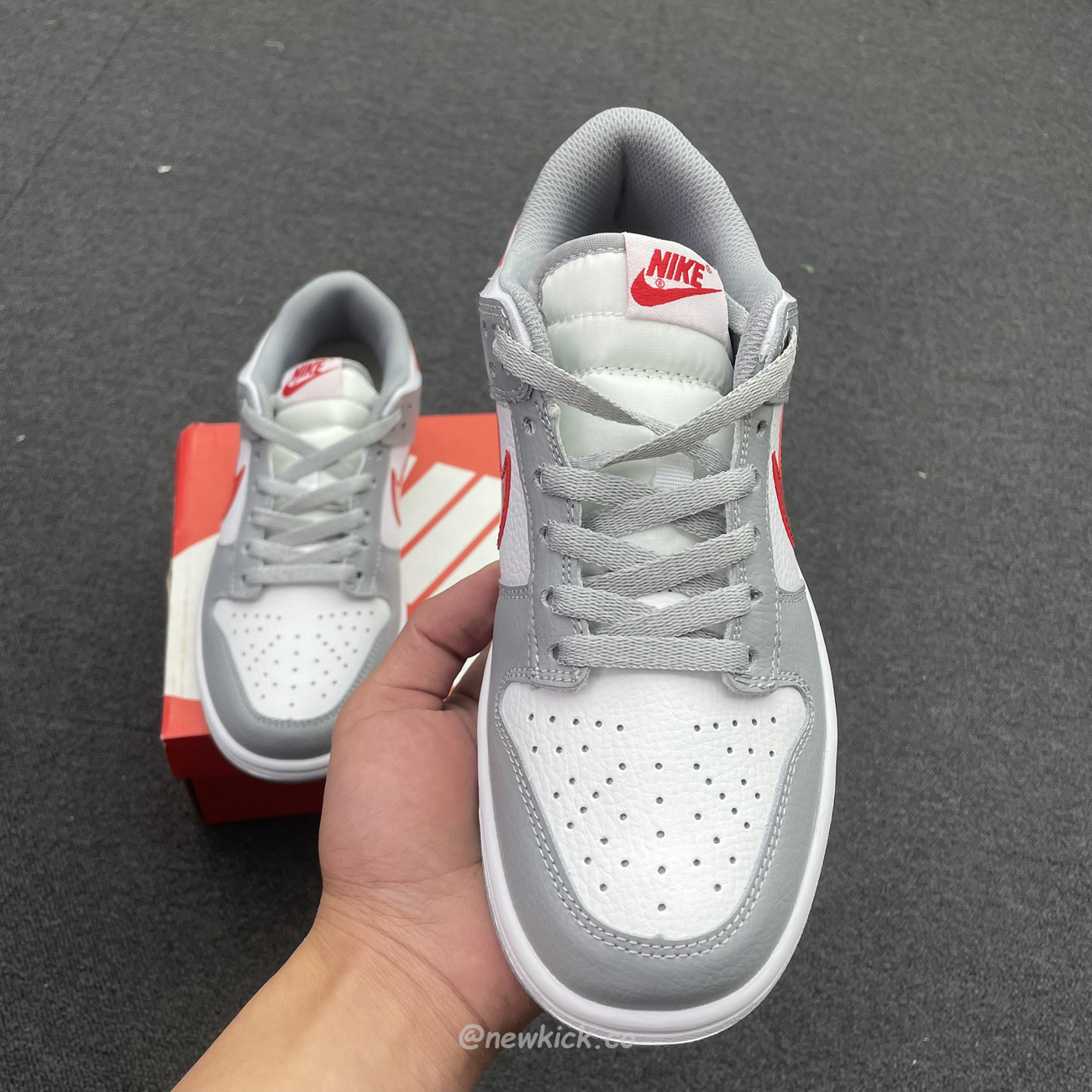 Nike Dunk Low White Wolf Grey University Red Gs Dv7149 001 (7) - www.newkick.vip