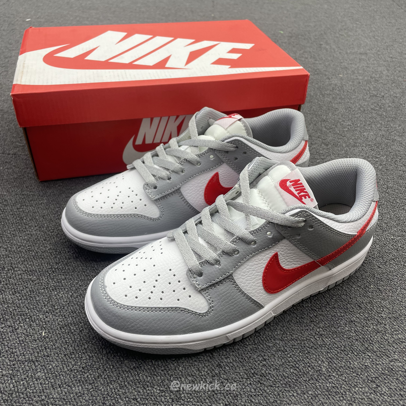 Nike Dunk Low White Wolf Grey University Red Gs Dv7149 001 (12) - www.newkick.vip