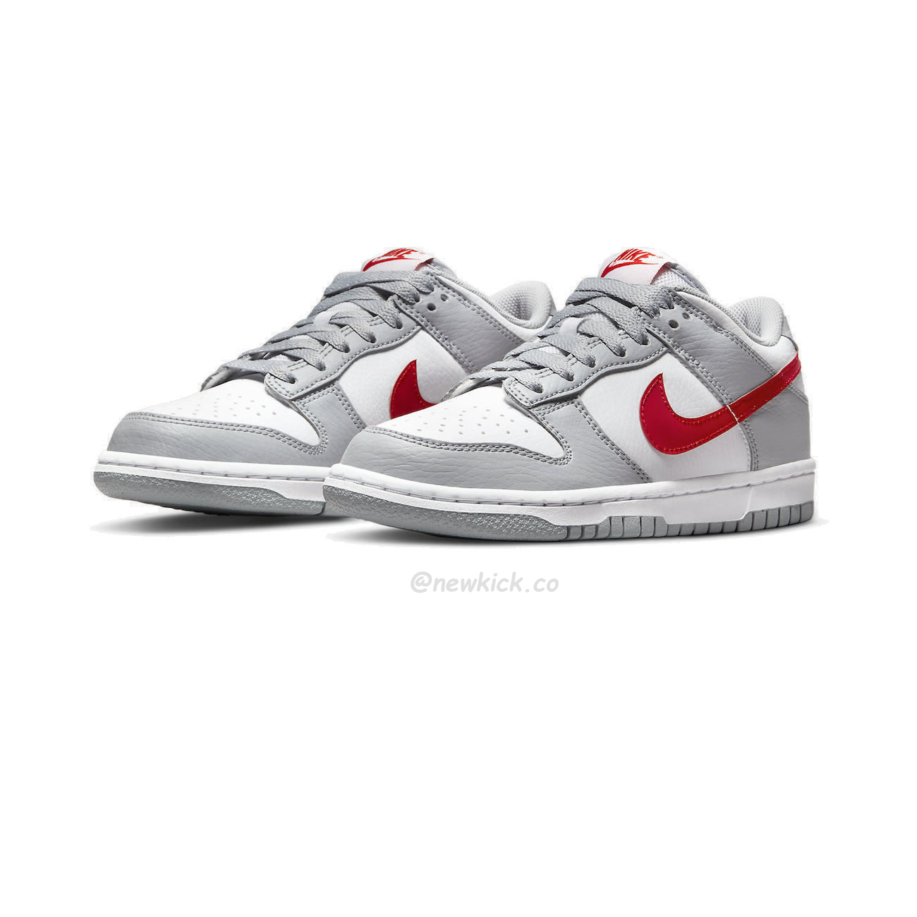 Nike Dunk Low White Wolf Grey University Red Gs Dv7149 001 (5) - www.newkick.vip