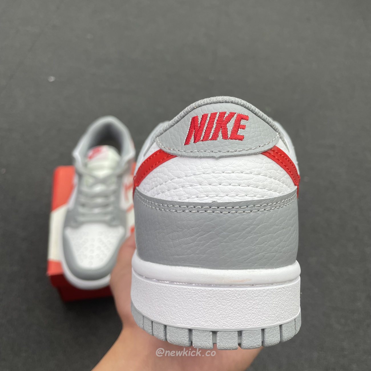 Nike Dunk Low White Wolf Grey University Red Gs Dv7149 001 (9) - www.newkick.vip