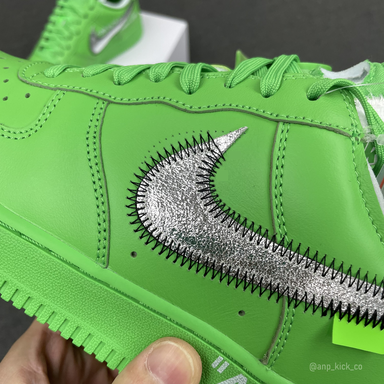 Off White Nike Air Force 1 Low Light Green (5) - www.newkick.vip