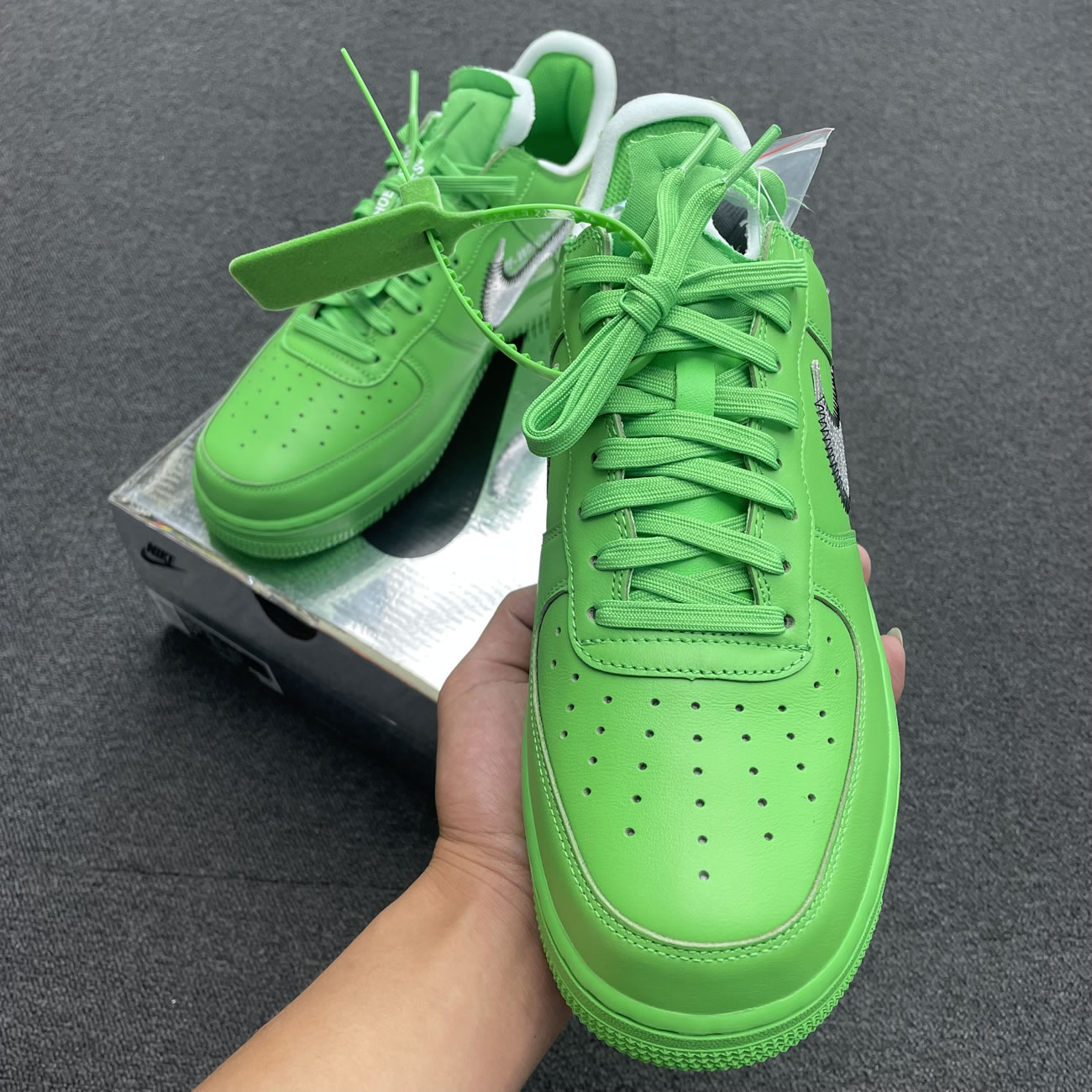 Off White Nike Air Force 1 Low Light Green (43) - www.newkick.vip