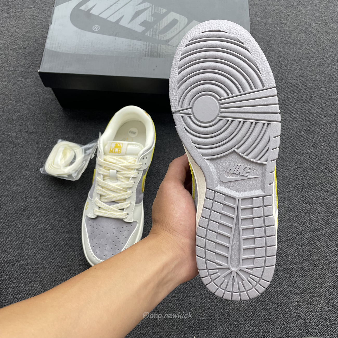 Nike Sb Dunk Low Mlb Off White Yellow Dark Grey Fc1688 117 (8) - www.newkick.vip