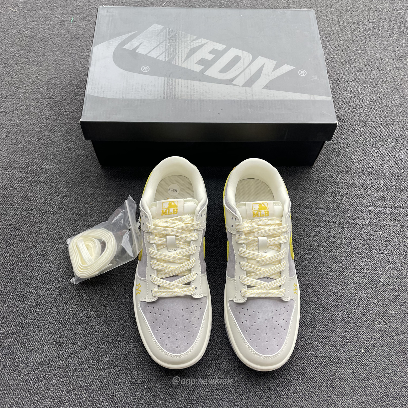 Nike Sb Dunk Low Mlb Off White Yellow Dark Grey Fc1688 117 (5) - www.newkick.vip
