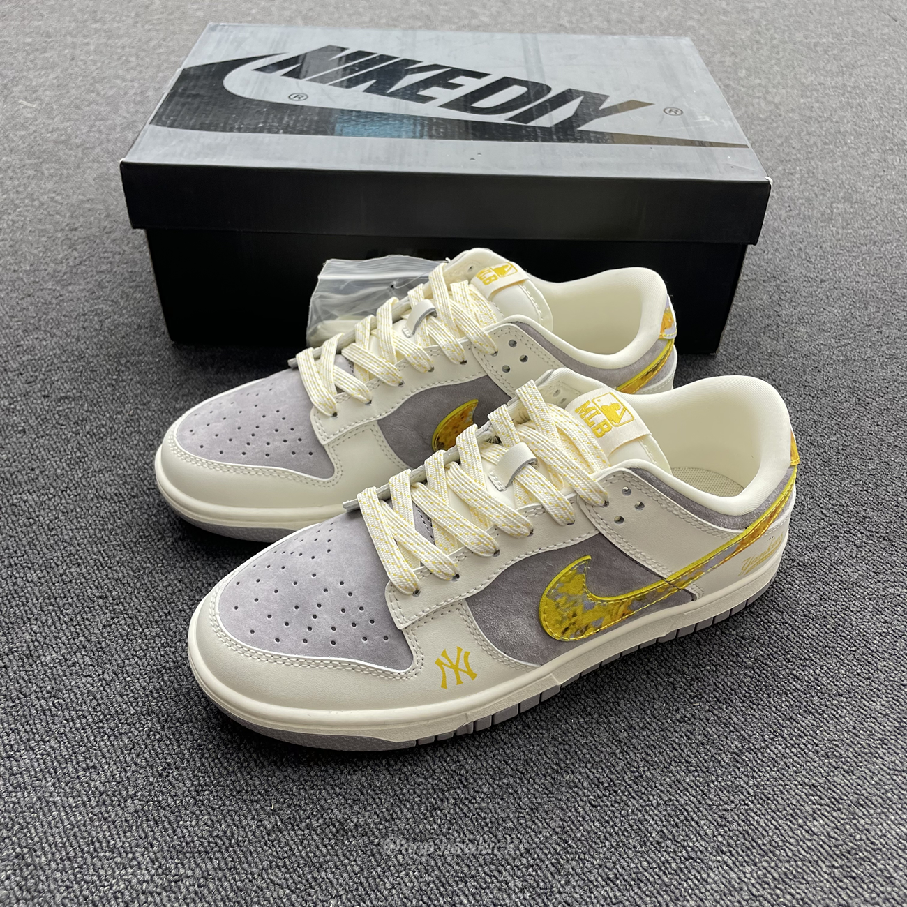 Nike Sb Dunk Low Mlb Off White Yellow Dark Grey Fc1688 117 (6) - www.newkick.vip
