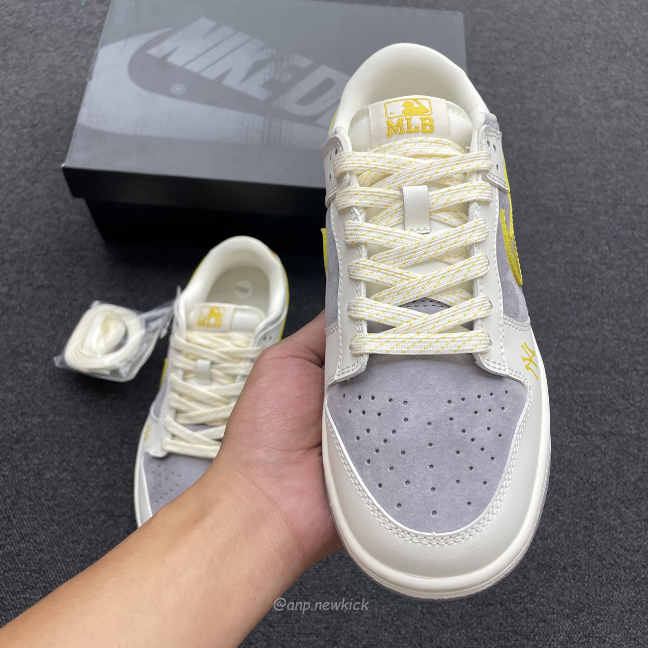 Nike Sb Dunk Low Mlb Off White Yellow Dark Grey Fc1688 117 (7) - www.newkick.vip