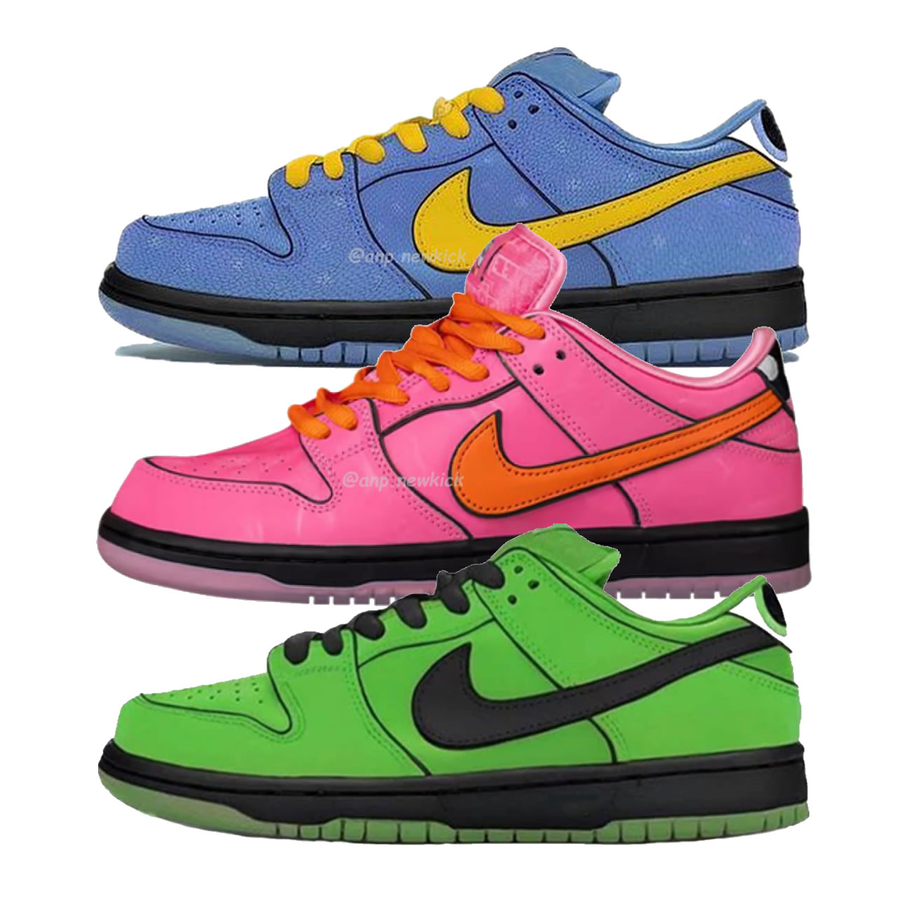 Nike Sb Dunk Low X The Powerpuff Girls On Feet Look At Bubbles Fz8320 400 (1) - www.newkick.vip