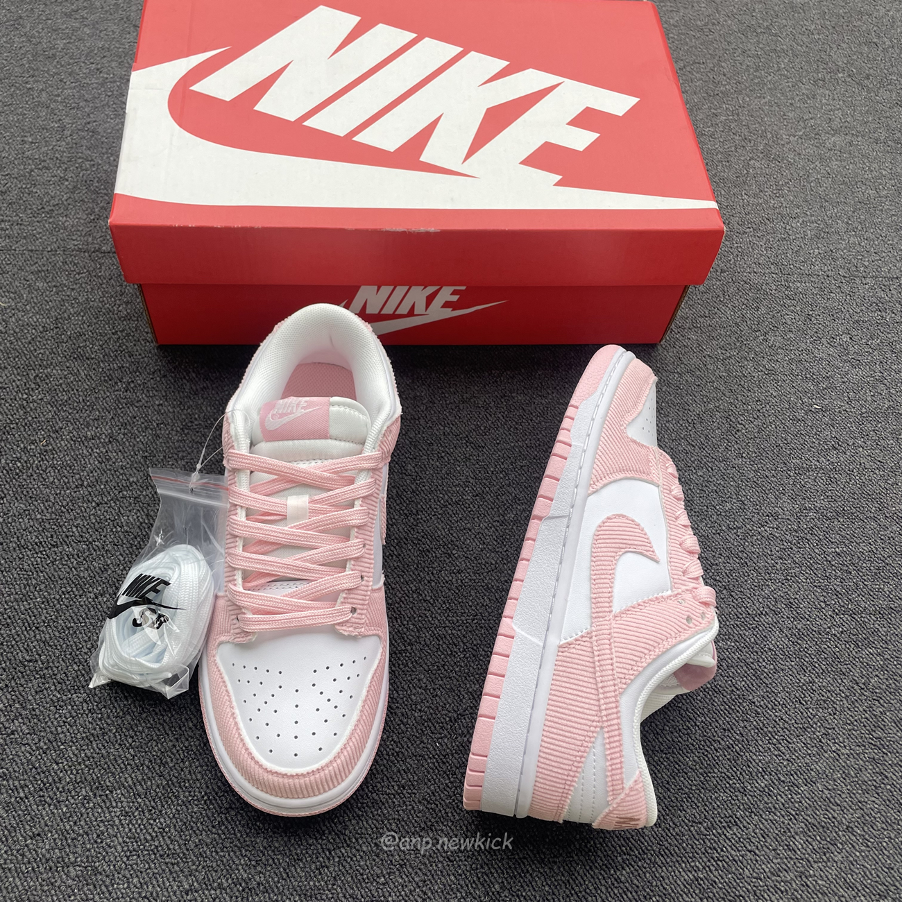 Nike Dunk Low Pink Corduroy Fn7167 100 (9) - www.newkick.vip