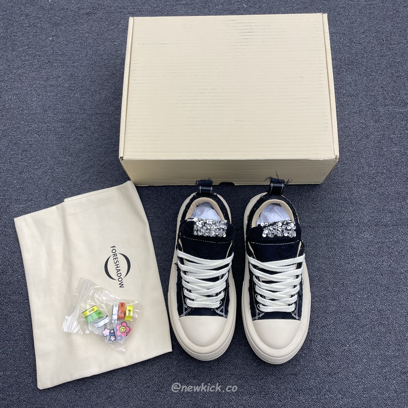 Foreshadow Double Uni Black Platform Sneaker (10) - www.newkick.vip