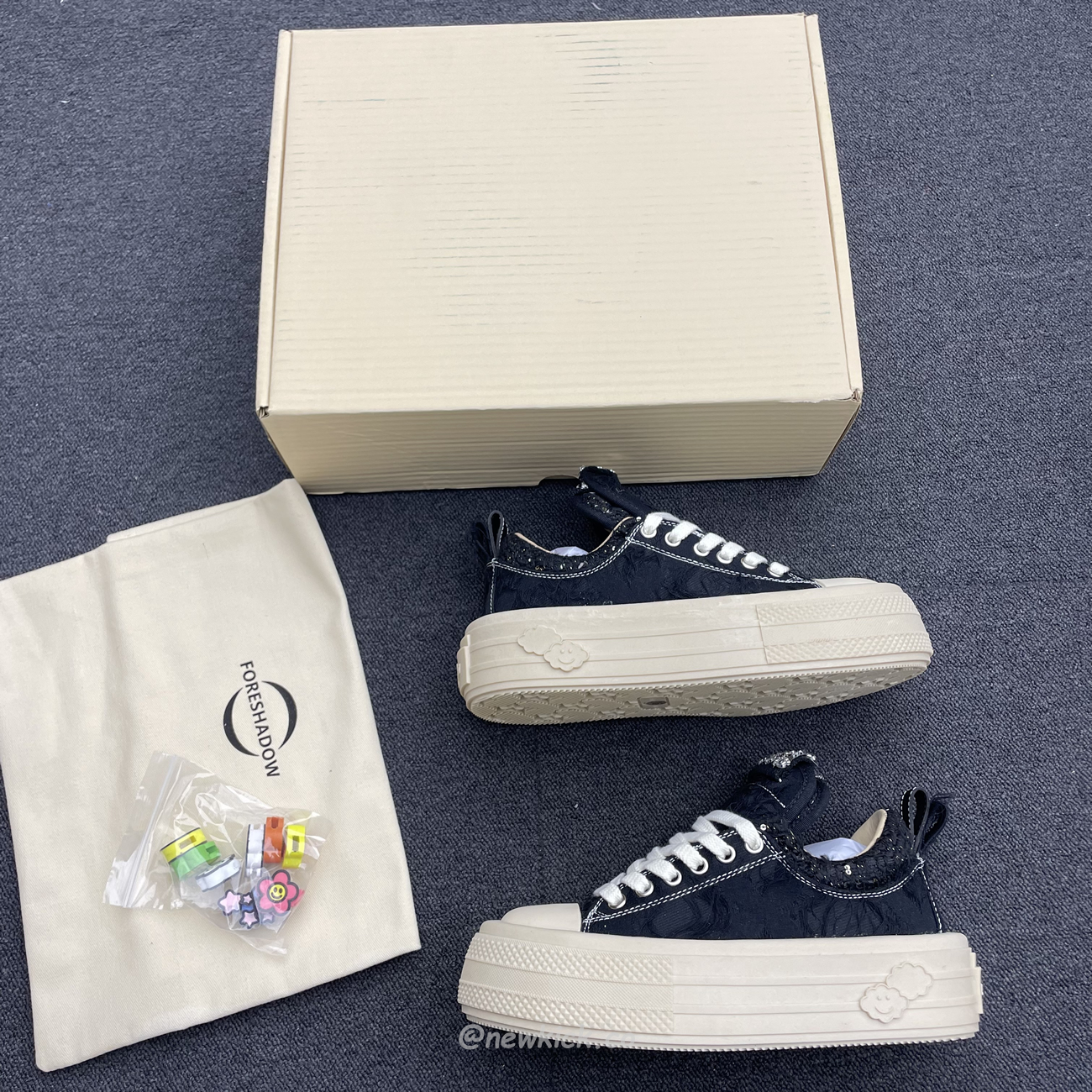 Foreshadow Double Uni Black Platform Sneaker (5) - www.newkick.vip