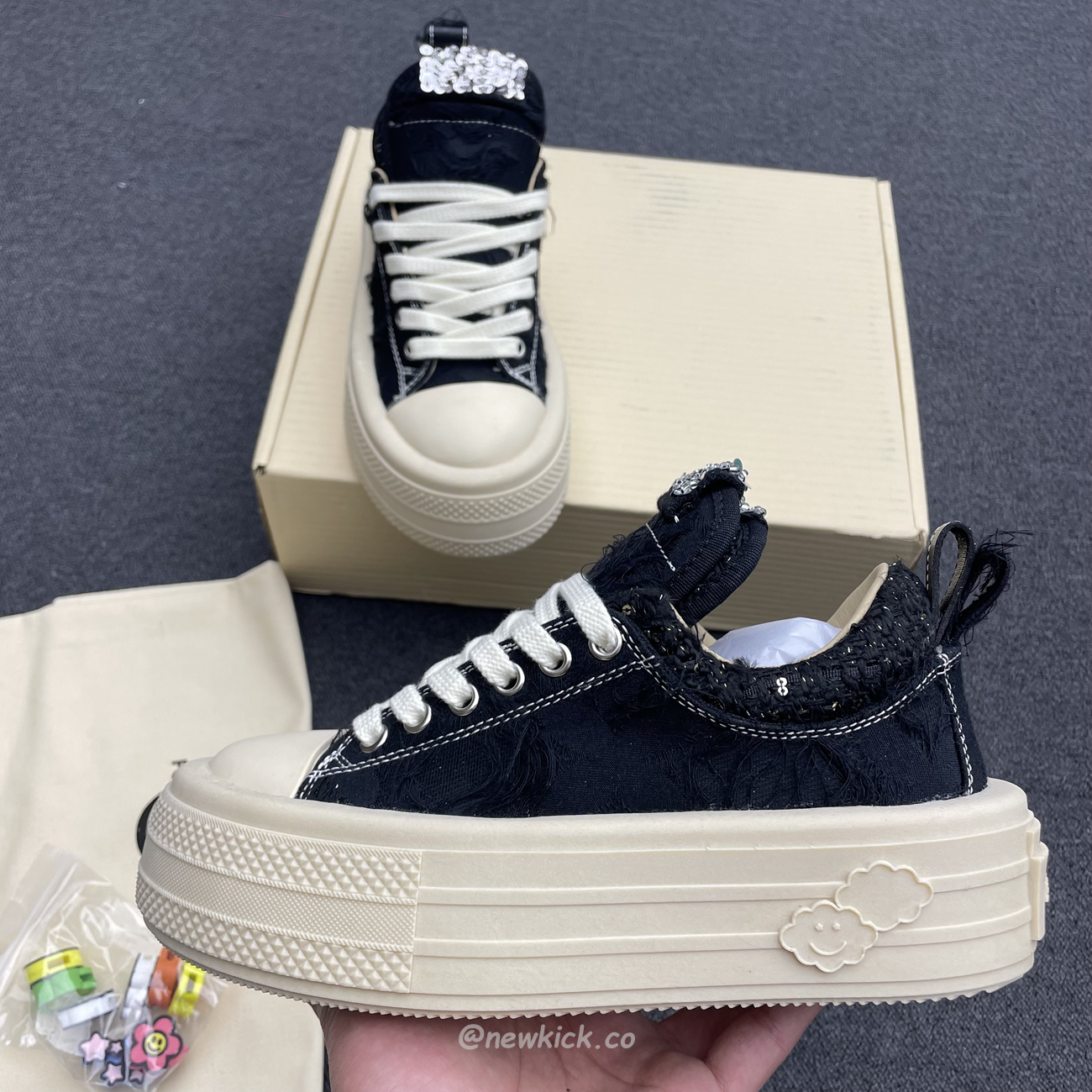 Foreshadow Double Uni Black Platform Sneaker (8) - www.newkick.vip