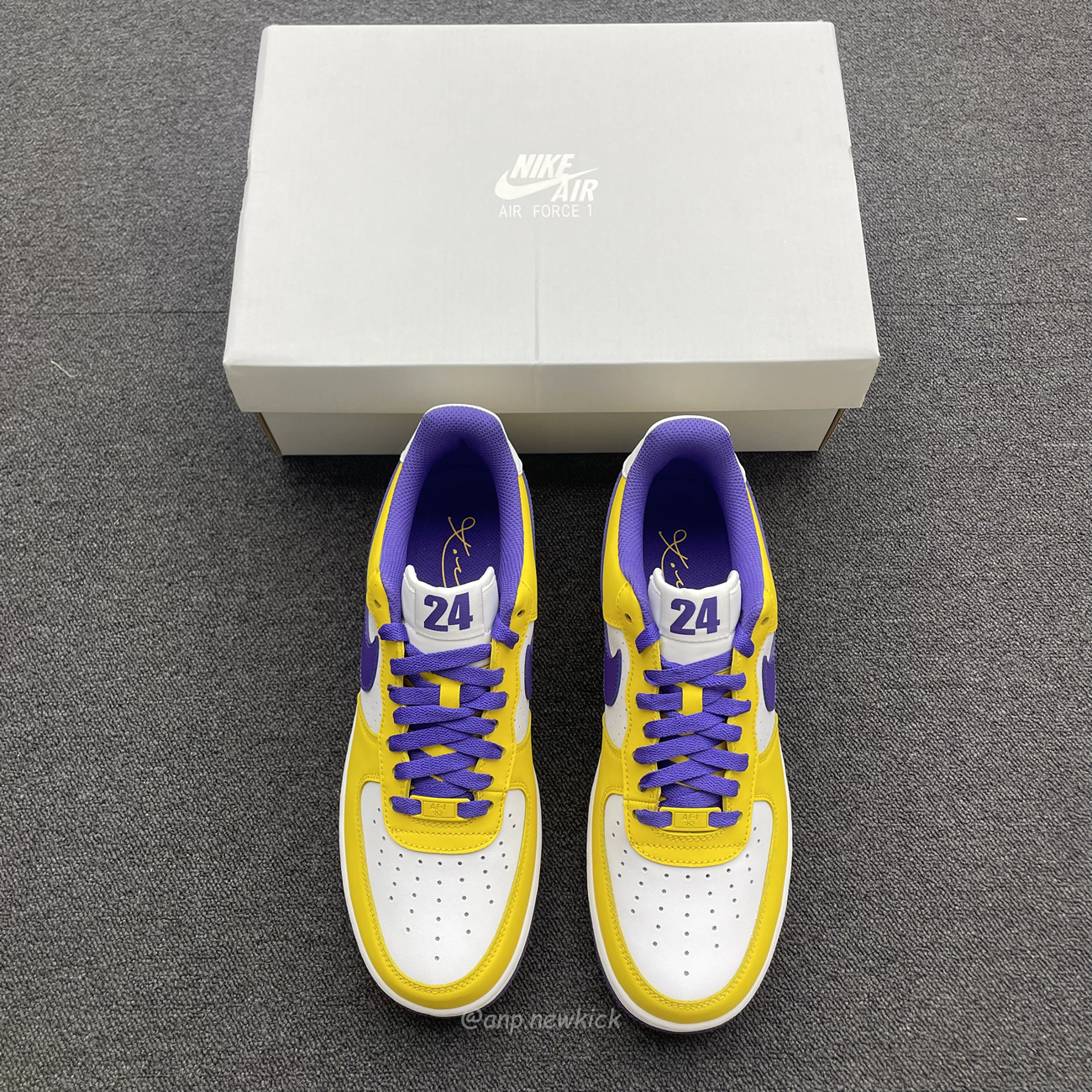 Kobe Bryant X Nike Air Force 1 Low Purple Gold Color (2) - www.newkick.vip