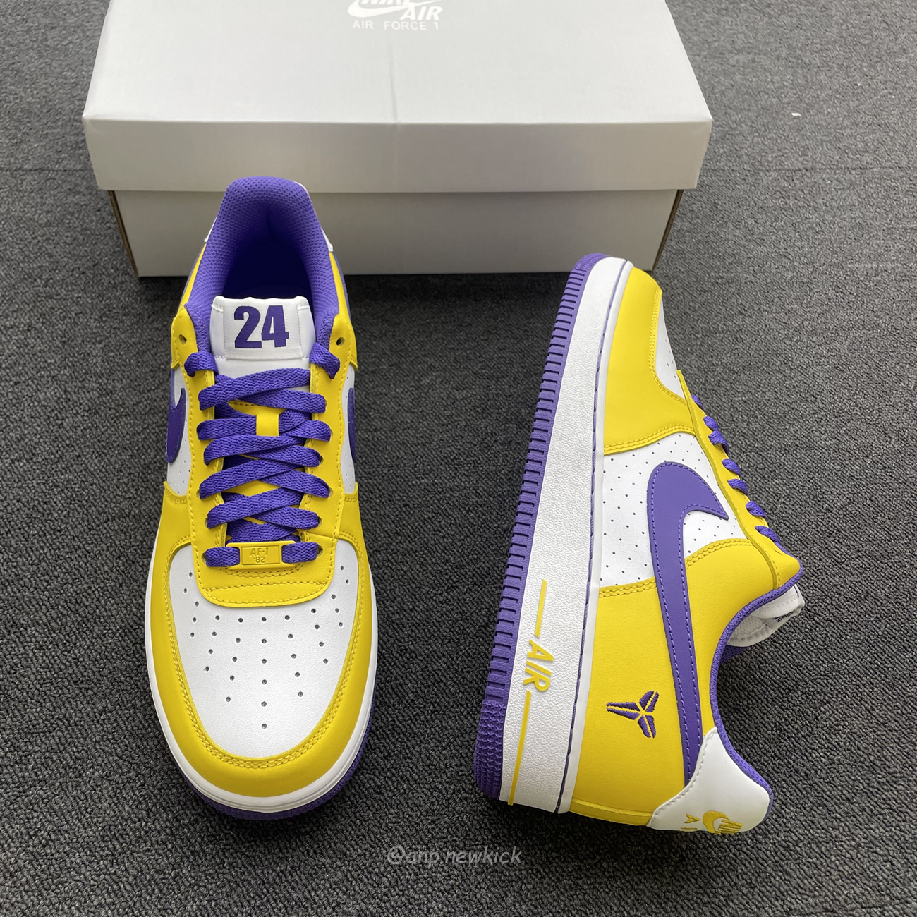 Kobe Bryant X Nike Air Force 1 Low Purple Gold Color (3) - www.newkick.vip