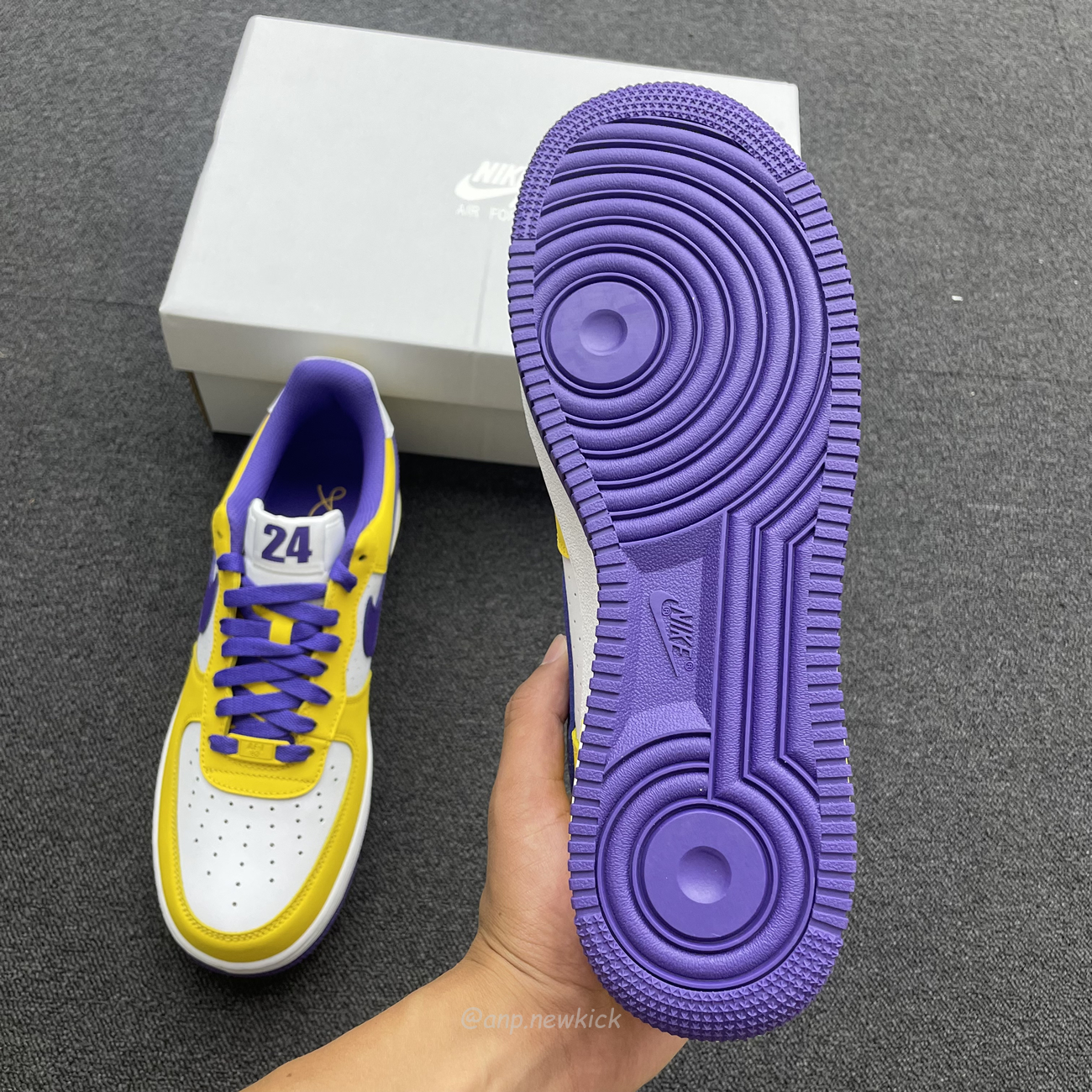 Kobe Bryant X Nike Air Force 1 Low Purple Gold Color (4) - www.newkick.vip