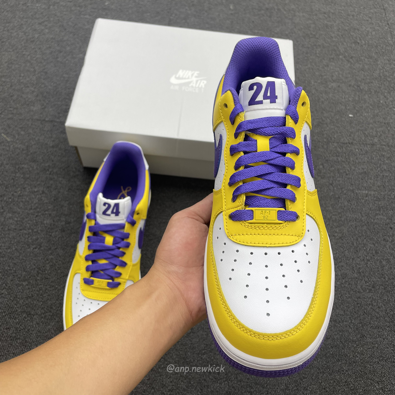 Kobe Bryant X Nike Air Force 1 Low Purple Gold Color (9) - www.newkick.vip