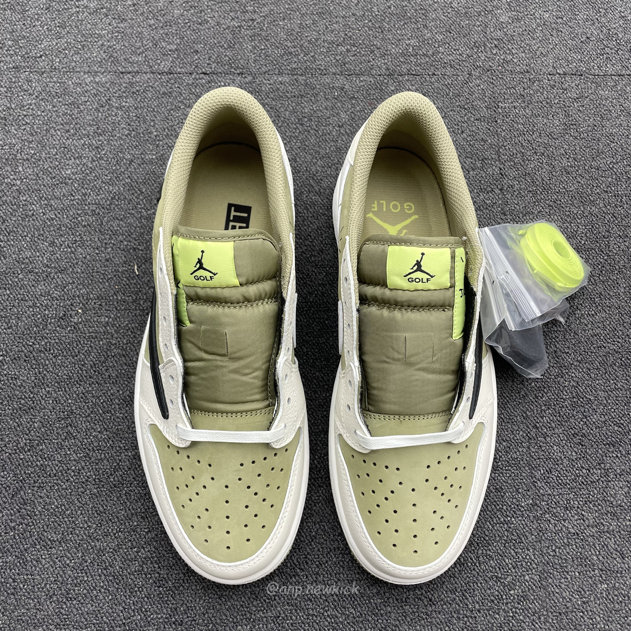 Air Jordan 1 Retro Low Golf Travis Scott Neutral Olive Fz3124 200 (11) - www.newkick.vip