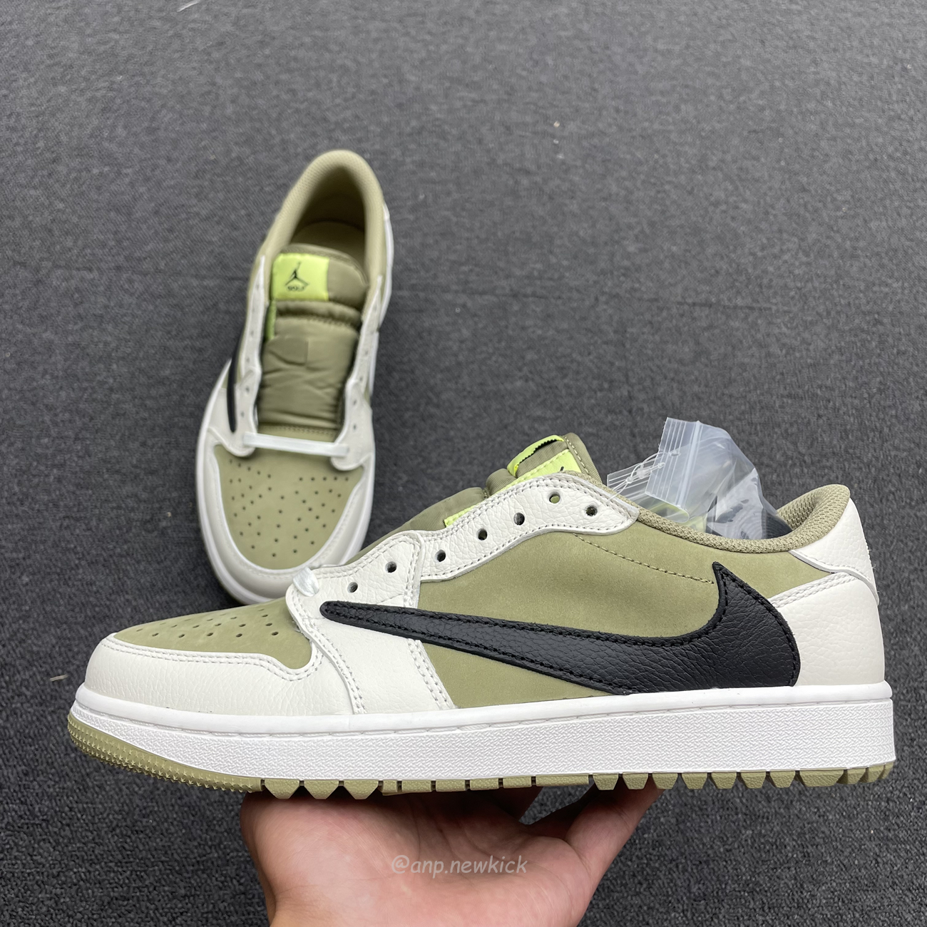 Air Jordan 1 Retro Low Golf Travis Scott Neutral Olive Fz3124 200 (3) - www.newkick.vip