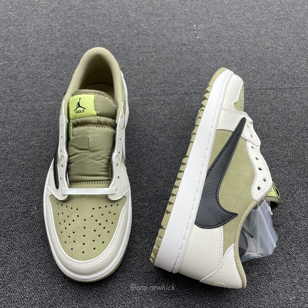 Air Jordan 1 Retro Low Golf Travis Scott Neutral Olive Fz3124 200 (5) - www.newkick.vip