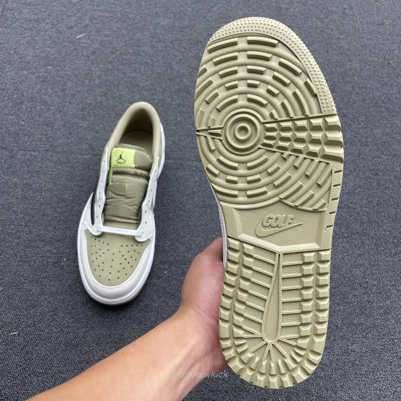 Air Jordan 1 Retro Low Golf Travis Scott Neutral Olive Fz3124 200 (8) - www.newkick.vip