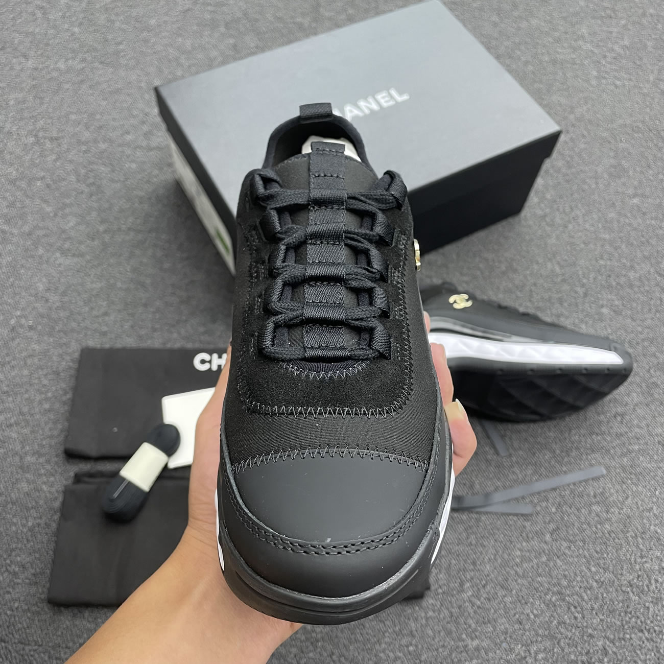 Chanel Casual Style Plain Logo Low Top Sneakers (16) - www.newkick.vip