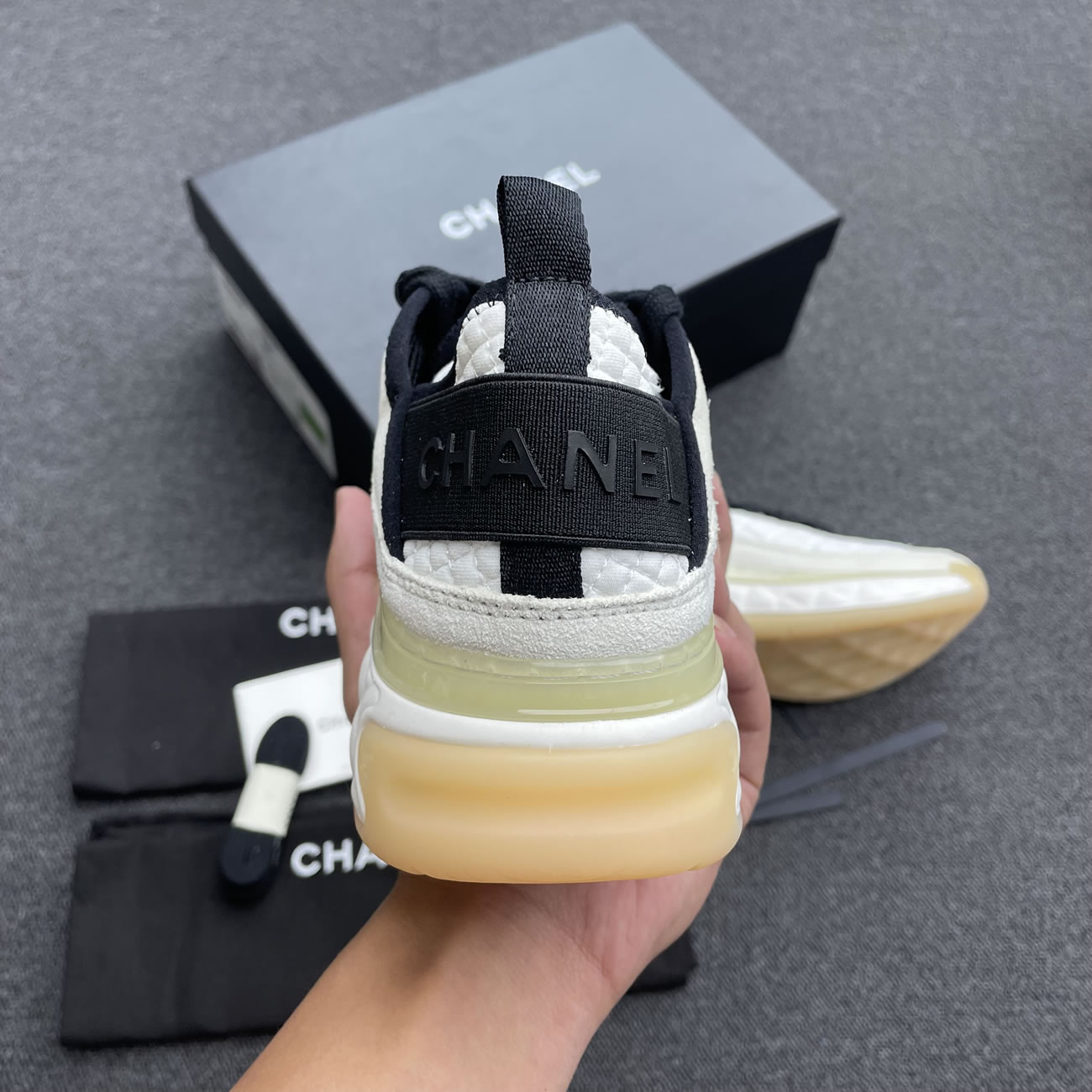 Chanel Casual Style Plain Logo Low Top Sneakers (8) - www.newkick.vip