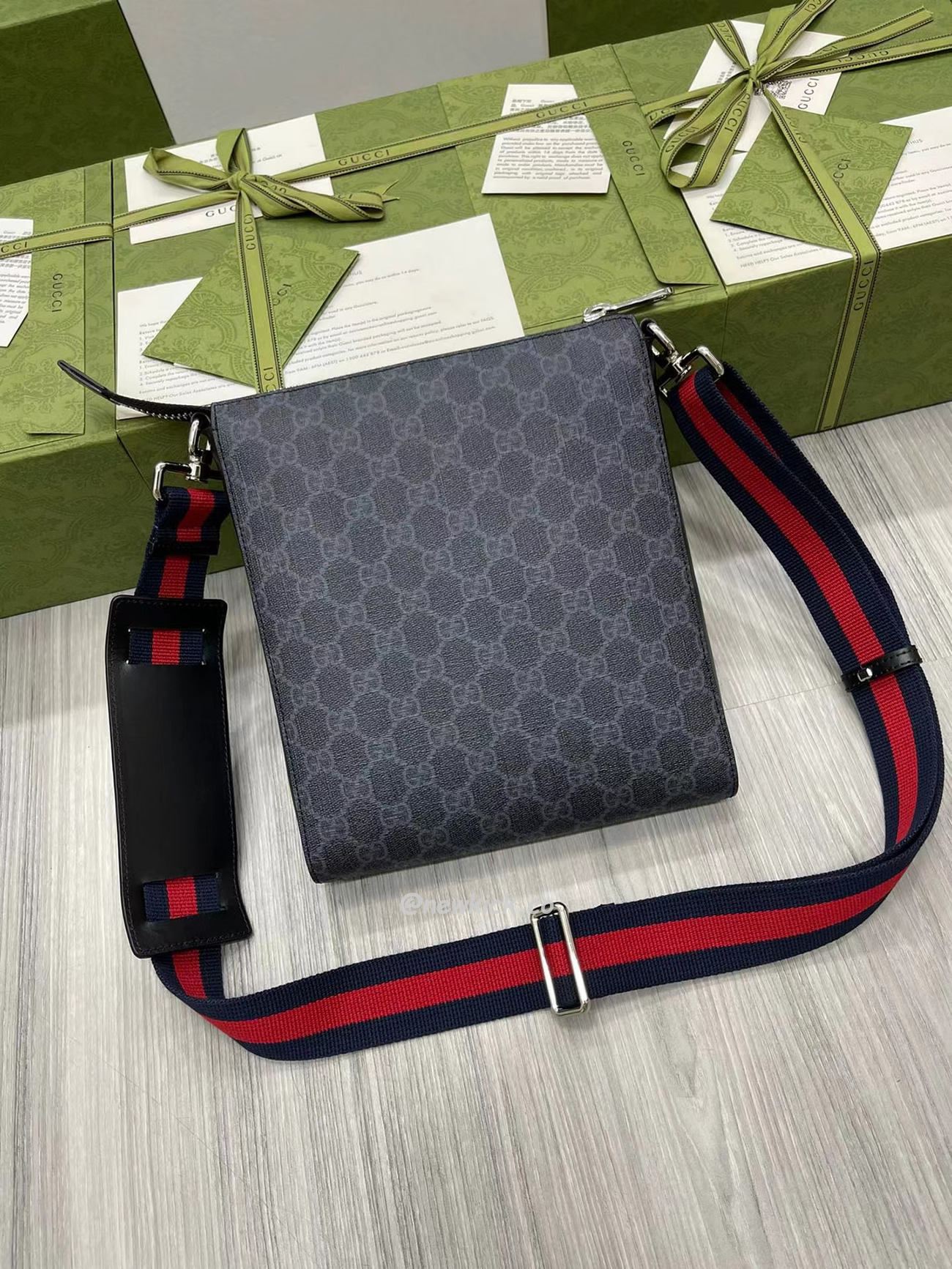 Gucci Gg Black Small Messenger Bag 523599 K5rln 1095 (11) - www.newkick.vip