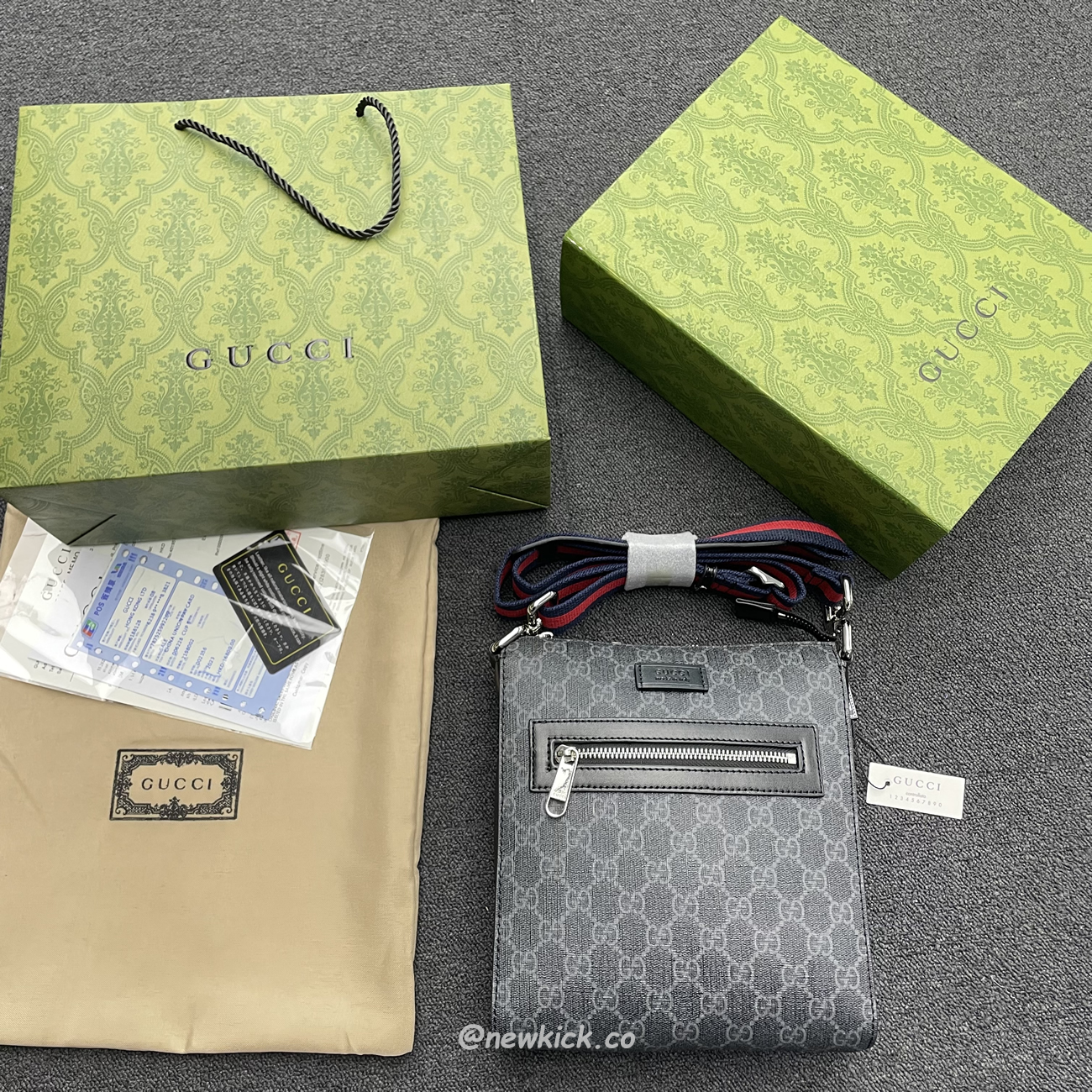 Gucci Gg Black Small Messenger Bag 523599 K5rln 1095 (6) - www.newkick.vip