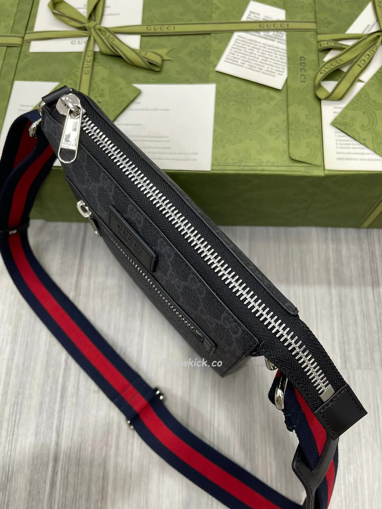 Gucci Gg Black Small Messenger Bag 523599 K5rln 1095 (8) - www.newkick.vip