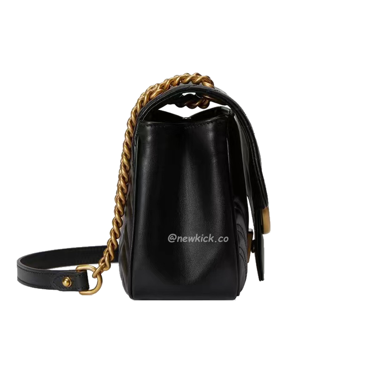 Gucci Gg Marmont Mini Shoulder Bag Matelasse Chevron Black (10) - www.newkick.vip
