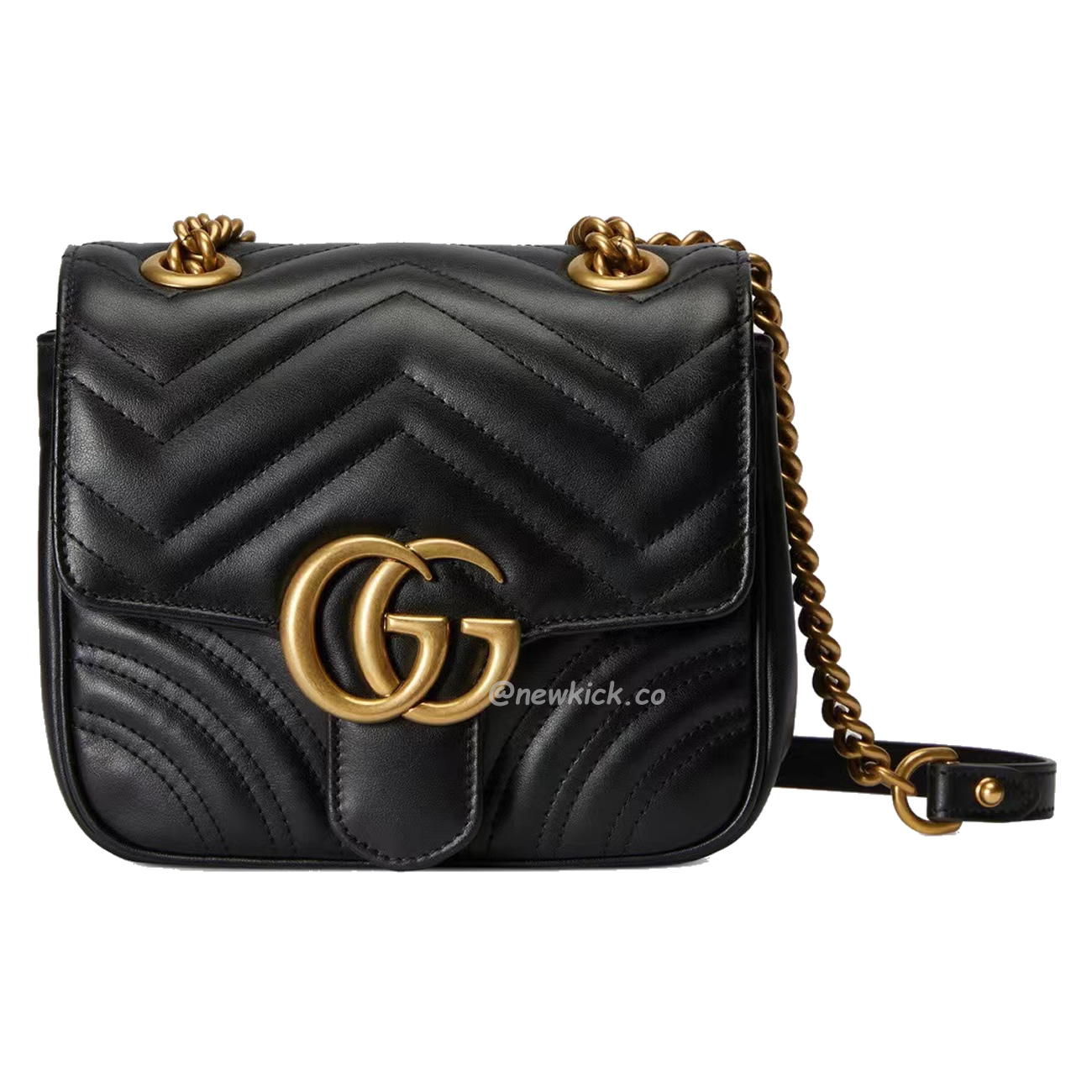 Gucci Gg Marmont Mini Shoulder Bag Matelasse Chevron Black (1) - www.newkick.vip