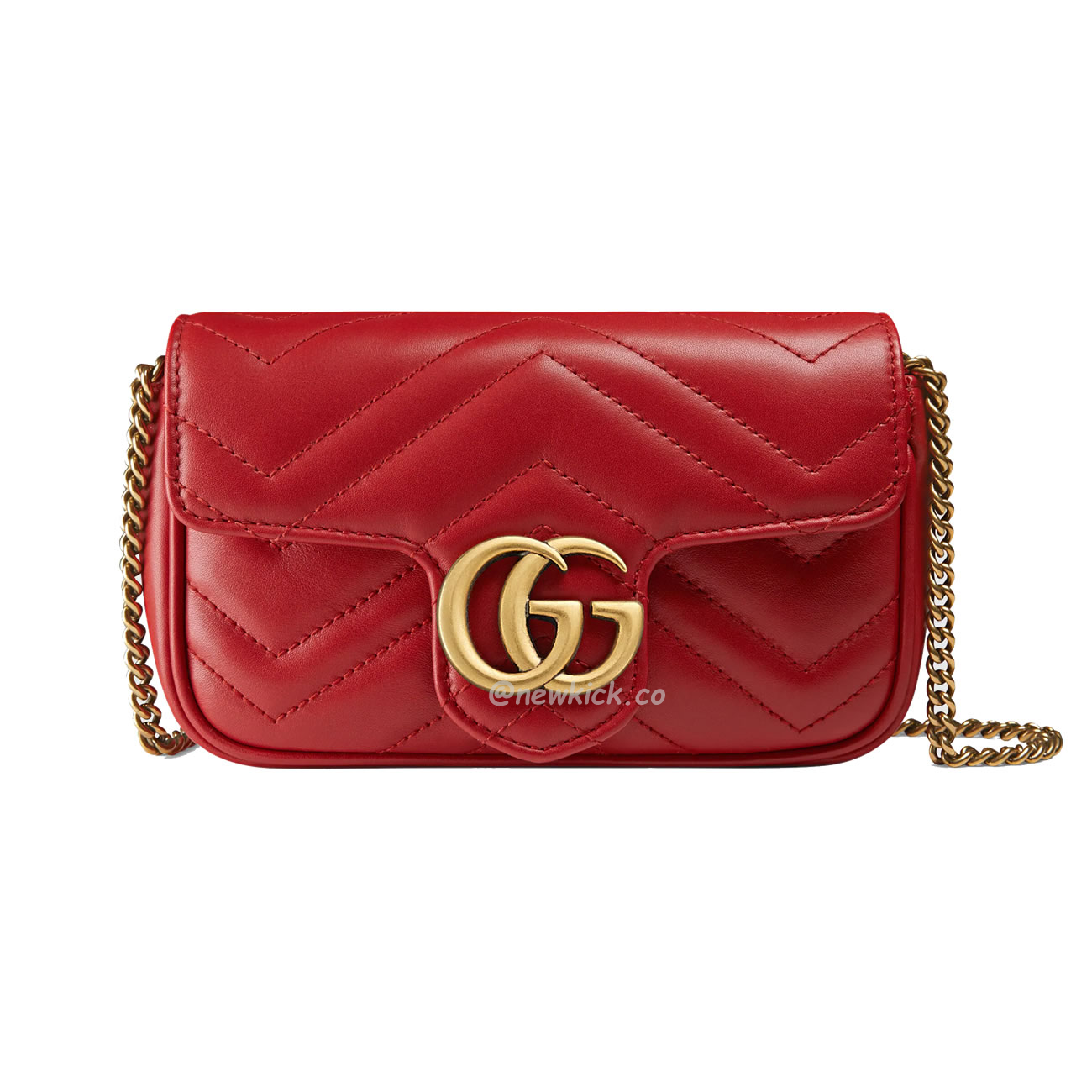 Gucci Gg Marmont Matelasse Super Mini Bag Red (1) - www.newkick.vip