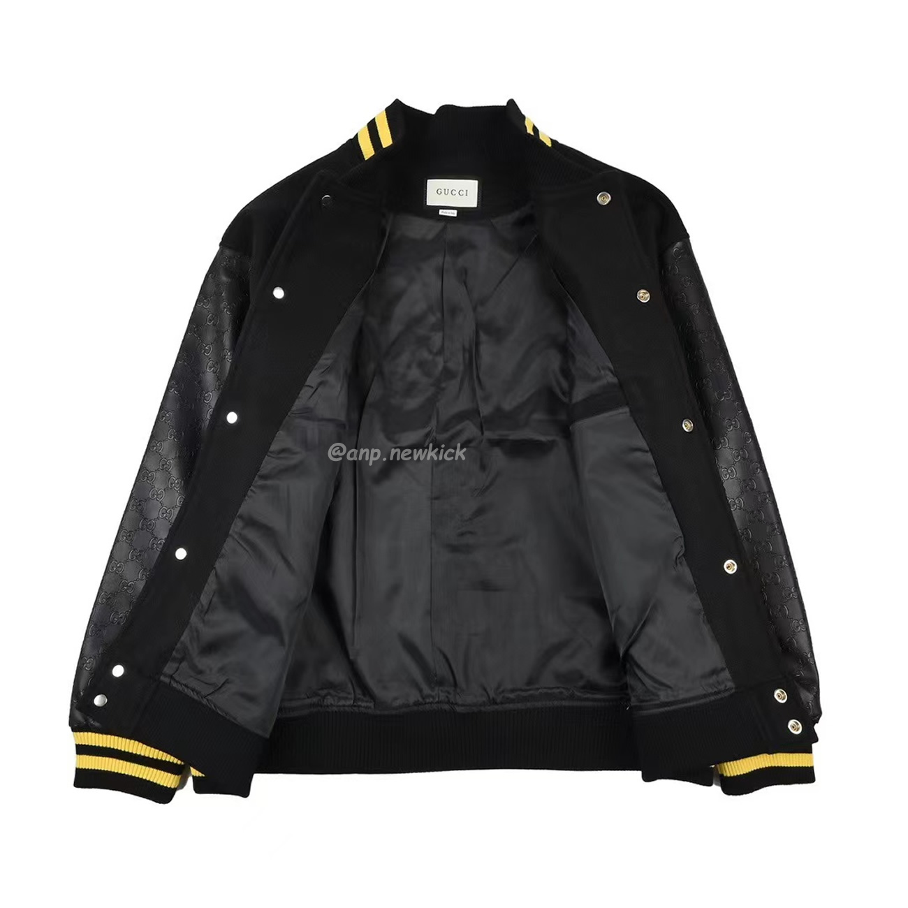 Gucci Wool Sweater Black Jacket Double G Pineapple Embroidered Patchwork Design (6) - www.newkick.vip Gucci Wool Sweater Black Jacket Double G Pineapple Embroidered Patchwork Design (6) - www.newkick.vip